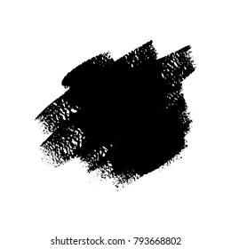 Vector illustration of grunge brush stroke background for decor of banners, inscriptions, logos in grunge design. Plot of paint. Brush texture.