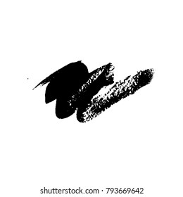 Vector illustration of grunge brush stroke background for decor of banners, inscriptions, logos in grunge design. Plot of paint. Brush texture.