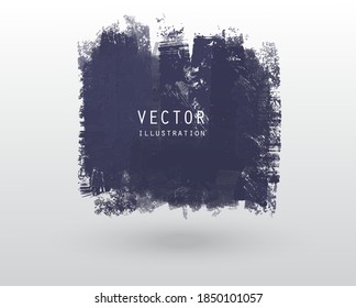 Cartel en blanco de color pintado con el estilo de pincel grunge de la ilustración del vector. Elemento de diseño abstracto.