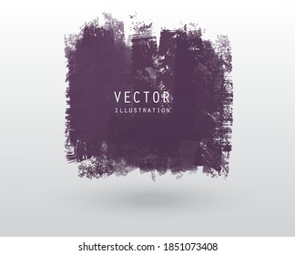 Cartel en blanco de color pintado con el estilo de pincel grunge de la ilustración del vector. Elemento de diseño abstracto.