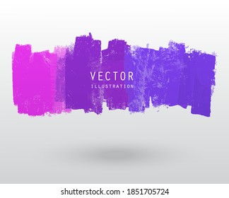 Vector illustration grunge brush style paint coloured blank banner. Abstract design element.