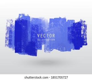 Cartel en blanco de color pintado con el estilo de pincel grunge de la ilustración del vector. Elemento de diseño abstracto.