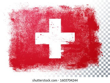 Vector Illustration Grunge And Distressed Flag Of Switzerland