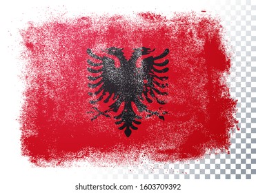 Vector Illustration Grunge And Distressed Flag Of Albania