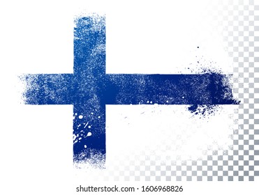 Vector Illustration Grunge And Distressed Flag Of Finland