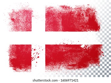 Vector Illustration Grunge And Distressed Flag Of Denmark