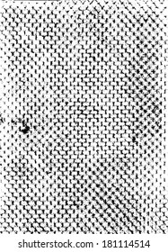 Vector illustration of grunge distressed pattern background. Black and white frottage.