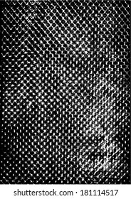 Vector illustration of grunge distressed pattern background. Black and white frottage.