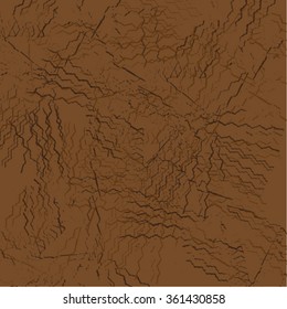 Vector illustration of grunge distressed pattern background. Brown stripes. Dirt, earth.