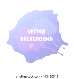 Vector illustration. Grunge element with text inside. A spot of spilled ink.