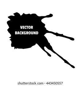 Vector illustration. Grunge element with text inside. A spot of spilled ink.