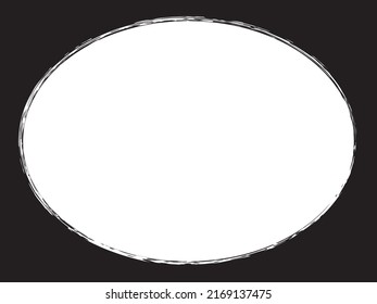 Vector illustration of Grunge elliptical frame