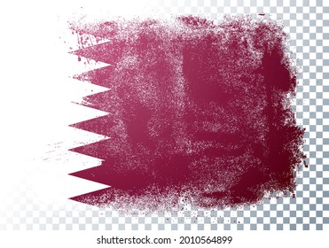 Bandera Grunge De La Ilustración Vectorial De Qatar