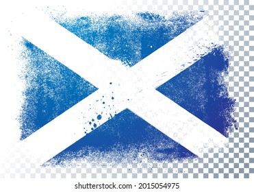 Vector Illustration Grunge Flag Of Scotland