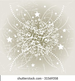 Vector Illustration of Grunge floral