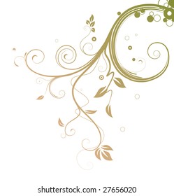 Vector illustration of Grunge Floral Background