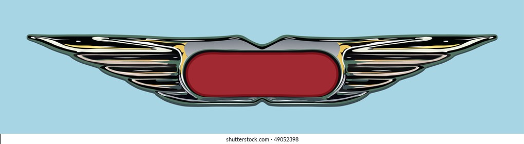 Vector illustration of grunge frame or badge on bumper style