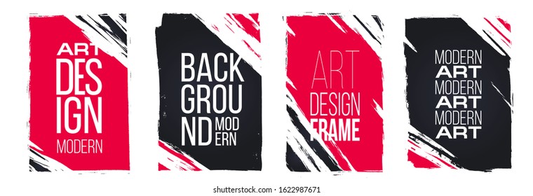 vector illustration. Grunge frame vector design. Modern stylish brutal frames for text and poster. graphic design element