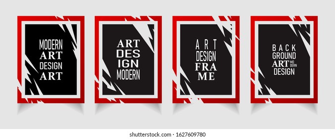vector illustration. Grunge frame vector design. Modern stylish brutal frames for text and poster. graphic design element