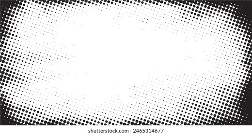 Vector illustration. Grunge frame gradient color. Halftone dots texture, grunge ink brush strokes. Design elements for flyer, phone template wallpaper, coupon, voucher. Dynamic background set