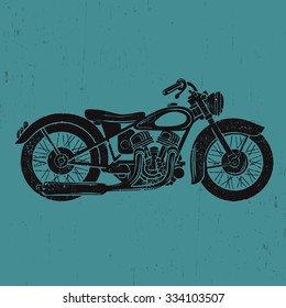 Vector Illustration of Grunge Motorcycle Vintage