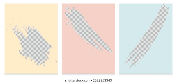 Vector illustration. Grunge overlay. Backgrounds set. Hand drawn grungy abstract overlay with frame. Ink brush strokes mess. Design for web banner, social media template, catalog