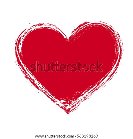 vector illustration of grunge red heart 