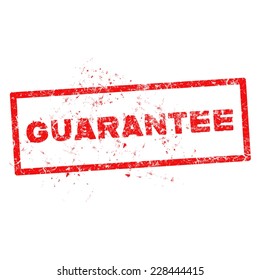 Vector illustration of a grunge rubber ink stamp guarantee.