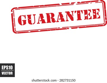 Vector illustration of a grunge rubber ink stamp guarantee