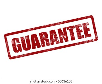 Vector illustration of a grunge rubber ink stamp guarantee