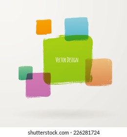 Vector illustration of Grunge set frames