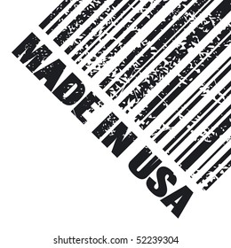 Vector illustration of grunge stamp marked "Made in USA"