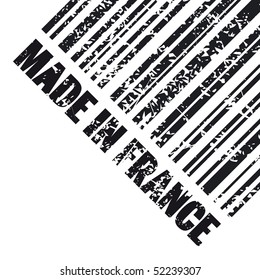 Vector illustration of grunge stamp marked "Made in France"