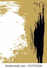 Vector illustration in grunge style with brush imitating elements.