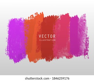 Vector illustration grunge style paint coloured blank strip banner