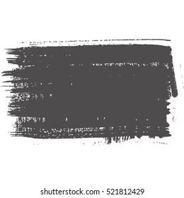 Vector illustration of grunge texture. Brushstroke of ink and dirty. Creative abstract design element. Gray splash isolated on white background.