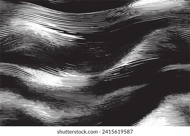 Vector illustration of a grunge texture outlined in black with a textured appearance, isolated on a white background