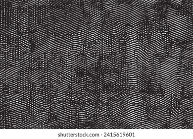 Vector illustration of a grunge texture outlined in black with a textured appearance, isolated on a white background