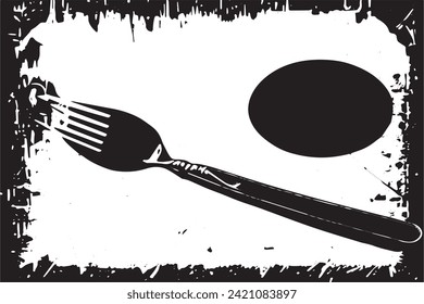 Vector illustration of a grunge texture outlined in black with textured appearance, white background