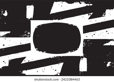 Vector illustration of a grunge texture outlined in black with textured appearance, white background