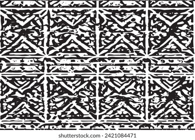 Vector illustration of a grunge texture outlined in black with textured appearance, white background