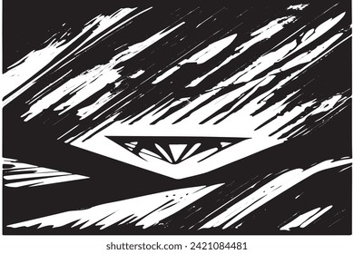 Vector illustration of a grunge texture outlined in black with textured appearance, white background