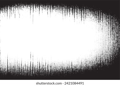 Vector illustration of a grunge texture outlined in black with textured appearance, white background