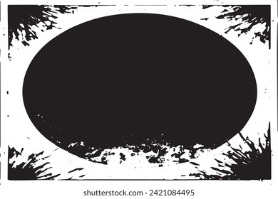 Ilustración vectorial de una textura gruesa delineada en negro con apariencia texturada, fondo blanco