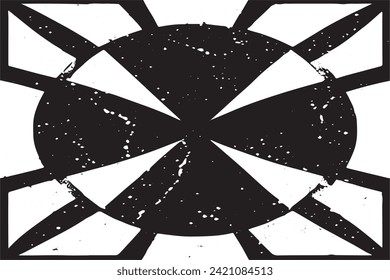 Vector illustration of a grunge texture outlined in black with textured appearance, white background