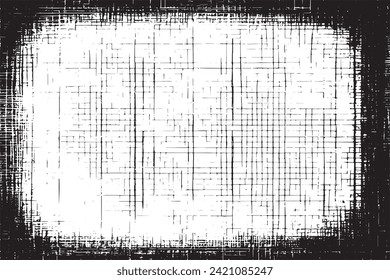 Ilustración vectorial de una textura gruesa delineada en negro con apariencia texturada, fondo blanco
