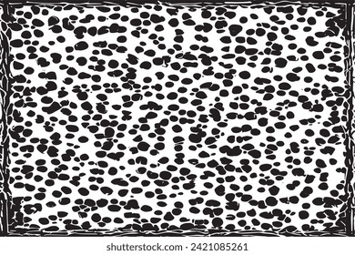 Vector illustration of a grunge texture outlined in black with textured appearance, white background