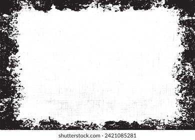 Vector illustration of a grunge texture outlined in black with textured appearance, white background