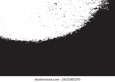 Vector illustration of a grunge texture outlined in black with textured appearance, white background