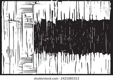 Ilustración vectorial de una textura gruesa delineada en negro con apariencia texturada, fondo blanco